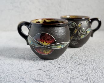 Pottery mug cup Ceramic cup Coffee mug set Bamboo mug Gift ideas for women birthday gifts for mom Ceramics and pottery Gourmet gift hostess