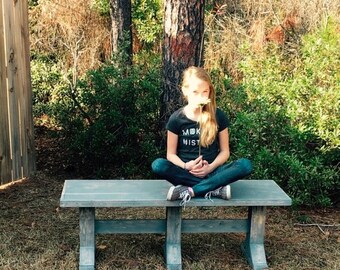 SALE Wooden Bench/ rustic bench/ farmhouse bench/ entry way bench/ bench/ home decor/ gift for her/ housewarming/ pedestal bench