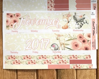 November Monthly Kit, Erin Condren Monthly Kit, April Monthly View,March Monthly Planner Stickers, Monthly Sticker Kit