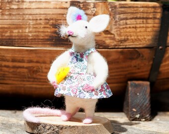 Needle Felted Mouse - One Of A Kind, Hand Made