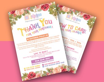 Thank You card, Care card, Thank You Cards, New happiness policy, home office approved color, llr business cards, Free personalization