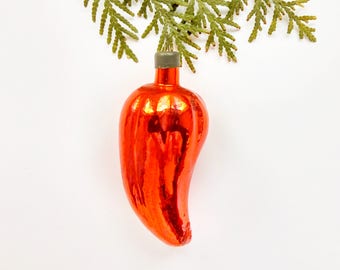 Christmas tree decorations Christmas gifts Gift for kids Christmas ornaments Glass pepper ornament Vegan gift Soviet xmas tree decoration