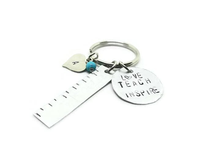 Personalized Teacher Keychain, Gift for Teacher, Teacher's Keychain, Stocking Stuffer, Teacher Gift, Custom Teacher Keychain