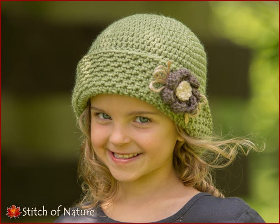 Download Crochet PATTERN The Peoria Vintage Cloche Hat 1920s Hat