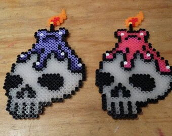 Witchy Skull Perler Bead