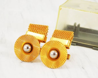 gold cufflinks dad birthday gift anniversary gifts gift for him unique cufflinks iridescent jewelry gold tone groom cufflinks rhinestone