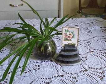 Vintage Metal Flower Frogs (4)