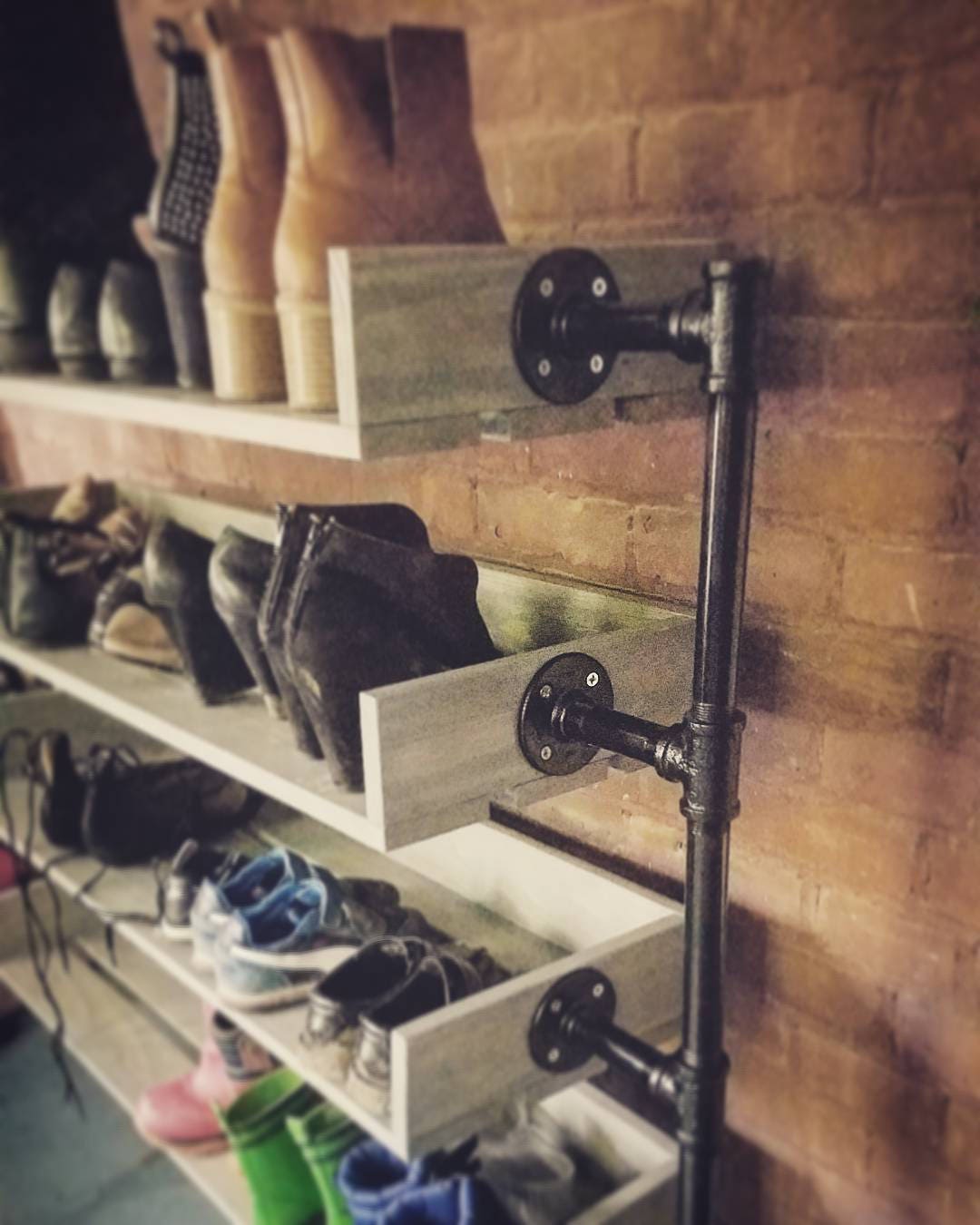 Industrial Pipe Shoe Rack Shoe Storage Handmade Shoe