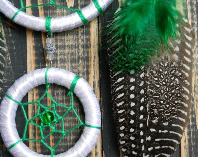 Christmas Green white wall hanging Decor Large dream catcher bohemian wall hanging nursery decor Dreamcatcher Modern dream catcher Boho Home