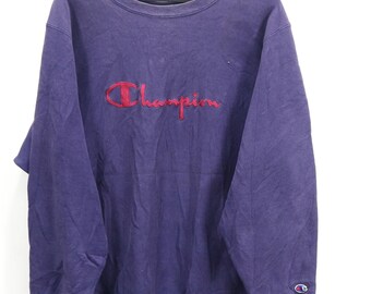 Vintage 90s Champion Reverse Weave Big Logo Clothing Men Sweater Hip Hop Swag Pullover Crew Neck Vintage 90s Champion Reverse Weave Big Logo Clothing Men Sweater Hip Hop Swag Pullover Crew Neck
