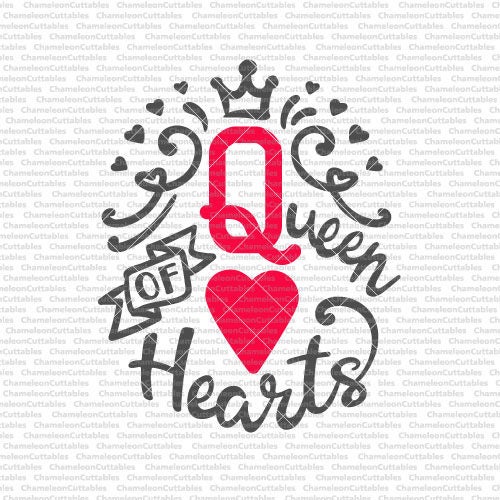 Queen Of Hearts Svg Free - Layered SVG Cut File