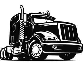 Free Free 117 Semi Truck Silhouette 18 Wheeler Svg Free SVG PNG EPS DXF File