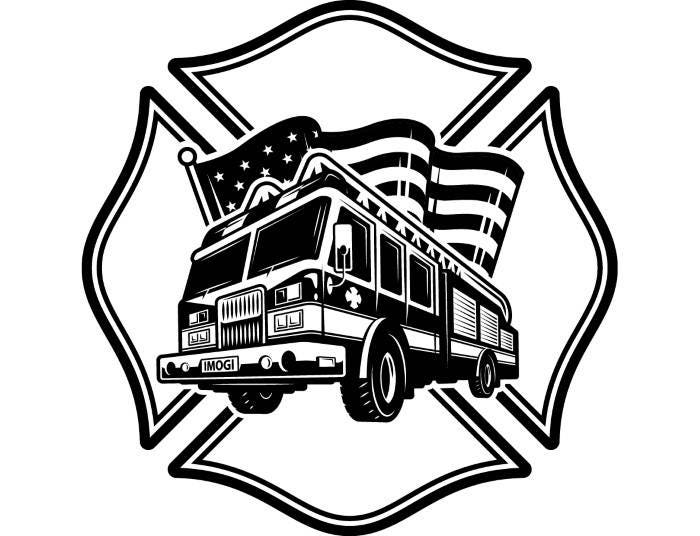 Download Firefighter Logo #3 Firefighting Rescue Shield Flag Engine ...