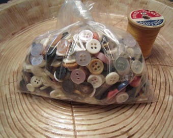 Vintage Buttons - Large Assortment - Unsearched
