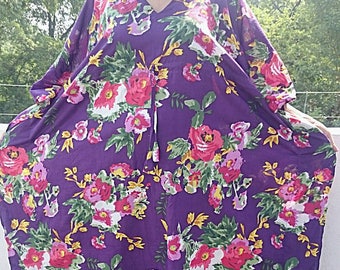Floral Kaftan, Caftan, Kaftan, long floral dress, For to be Moms, beach cover up, Sleepwear, Babyshower gift