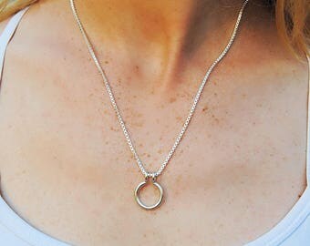 Ring Holder Necklace | Sterling Silver | Ring Keeper | Ring Saver | Wedding Ring | Wedding Band | Silver