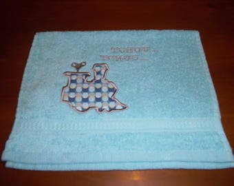 EMBROIDERED BABY TOWEL AND FABRIC 30 X 50