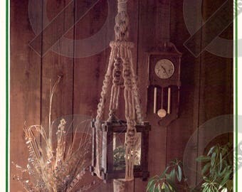Vintage 70s Macrame Goliath Display Hanger Pattern Instant Download PDF 2 pages