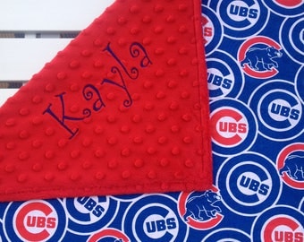 Chicago Cubs, Baby Blanket, Cubs Baby Blanket, Personalized Baby Blanket, Custom Made Blanket, Infant, Sports Blanket
