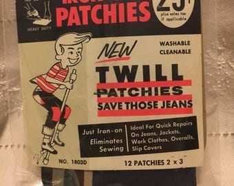 Vintage Iron-On "Patchies". Original Package of 12 patchies.