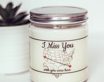 State Scented Candle, Miss You Gift, Homesick Gift, New Home Gift, Dorm Decor, Personalized Candle, Soy Candles Handmade, Homesick Candle