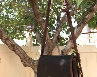 Vintage Dooney and Bourke Dark Brown Saddle Bag