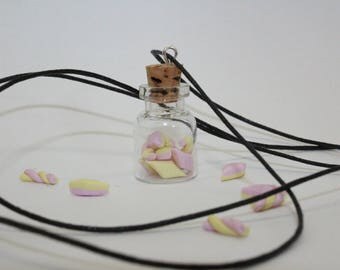 Small bottle with Bacon-glass bottle with Cork-Pendant