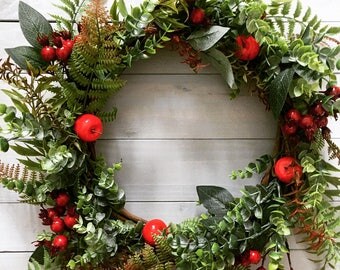 Winter wreath Wreath Outdoor Year Round Door Christmas Wreath Wreath Wreath Wreath of Autumn for Winter Door decor Autumn decorations