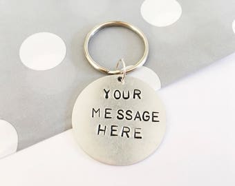 Your message keychain, personalised keychain, personalised keyring, personalized keychain, message keyring, personalised gift ideas, uk