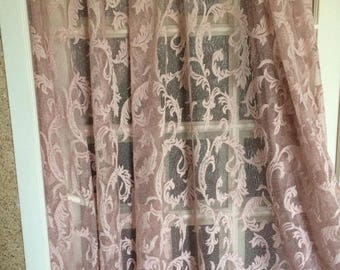 Old rose color 280 height sheers