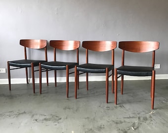 Set of 4 Danish Modern Teak Dining Chairs