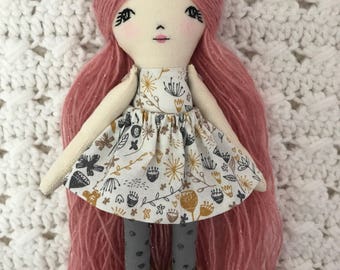Rag Doll Cloth Doll Fabric Doll Fabric Dolls Rag Dolls Cloth Dolls Handmade Cloth Dolls Handmade Dolls Flower Girl Gift Girl Birthday Gift