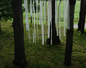 Birch branch fabric banner