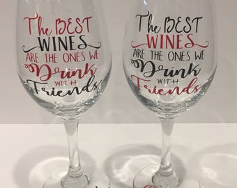 Download The best wines are the ones we drink with friends svg quote