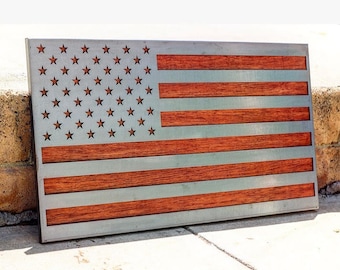 Wooden American Flag Wall Art metal american flag | etsy Wooden American Flag Wall Art metal american flag | etsy