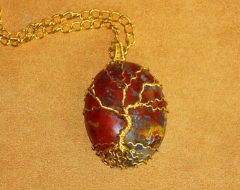 234 Tree of life gold Sarape Jasper