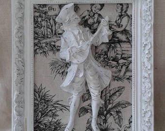 frame antique gunmetal grey and white marquis rifle