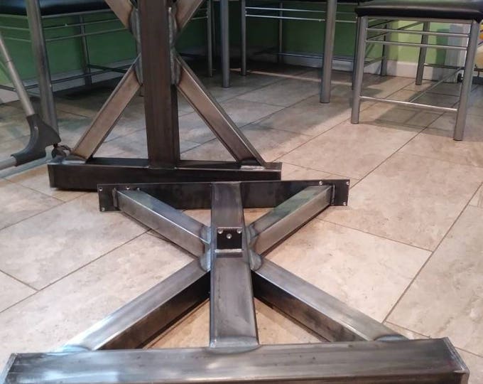 Metal Table Legs,Trestle Table Legs,Unique Design,Levelers,Handmade In U.S.