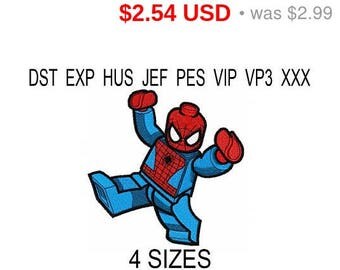 LEGO-Spiderman embroidery design logo / embroidery designs / INSTANT download machine embroidery pattern