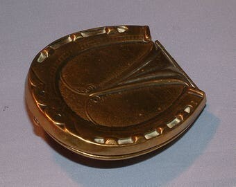Victorian W & Avery Horesshoe brass needlecase.