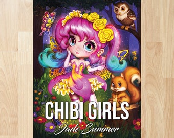 Chibi Girls by Jade Summer (Coloring Books, Coloring Pages, Adult Coloring Books, Adult Coloring Pages, Coloring Books for Adults)
