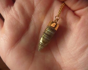 Gold labradorite necklace