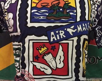 Vintage Jean Charles de Castelbajac Sport Overprint Fullprint Shirt Top French Fashion Designer Branded
