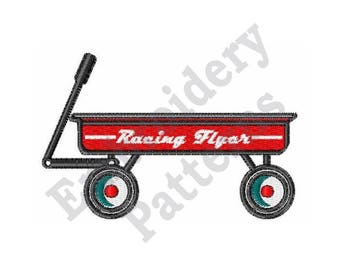 Radio Flyer Wagon - Machine Embroidery Design