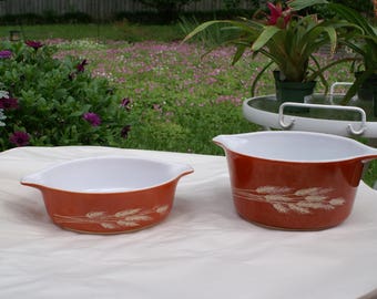 Pyrex wheat pattern | Etsy