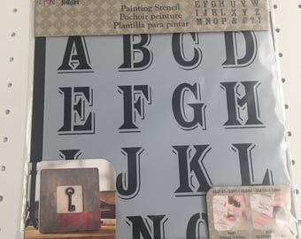 Alphabet Stencils / Plaid Stencils/ Stencils / Card Making / Scrapbooking / Arts and Craft / Painting Stencils / Collage / Mixed Media