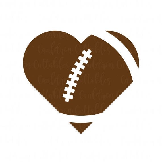Download Heart Football SVG File Love Football Clipart Heart Shaped