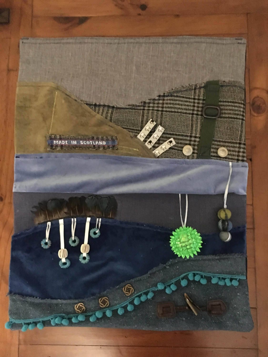 Custom made Fidget blanket for adults who have Alzheimers