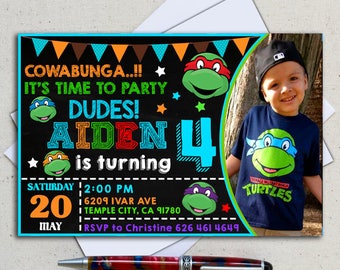 Ninja Turtles Invitation / Ninja Turtles Birthday / Ninja Turtles Invite / Ninja Turtles Party / Ninja Turtles Birthday Invitation