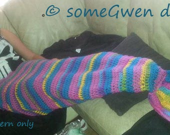 PATTERN ONLY Mermaid tail cocoon blanket